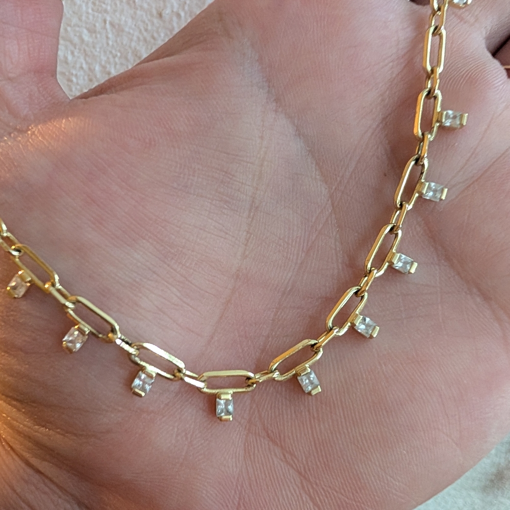 Kendra Scott Gold Necklace with Crystal Charms